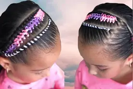 漂亮大气的女宝宝缎带刘海编发教程，心灵手巧的妈妈们学起来吧！