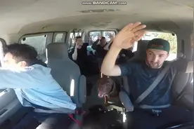 假装抢劫犯问路人银行在哪，最后玩脱了吧哈哈恶搞搞笑视频封面