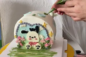 沉浸式做蛋糕，半圆蛋糕抹面教程，郑州生日蛋糕，#沉浸式做蛋糕视频封面