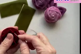 #立体多层花朵的做法 #手工玫瑰花 #布艺花制作 #哈萨克语言解说视频封面