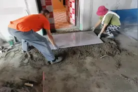 750*1500大砖铺贴工费这么贵，看完铺贴过程你就知道了