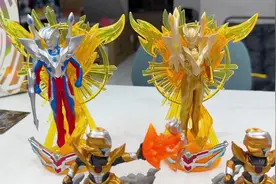 小王得到了金色的终极赛罗！但是还差一个无限赛罗！#玩具