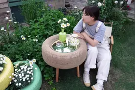 20淘的旧轮胎改造茶几和花盆 虽然没省出一套房 但手工使我快乐视频封面