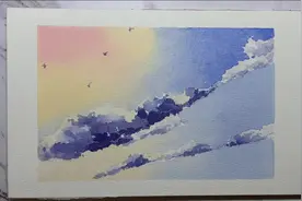 水彩云 超简单的画法来了 小教程#水彩技法 #绘画教学