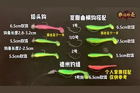 路亚软饵搭配建议，铅头钩曲柄钩搭配合适长度的软t尾
