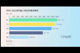 当前GDP总量前5的省，近30年人均GDP变化 江宁府与苏州府视频封面