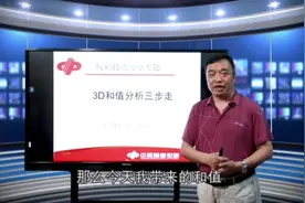 老玩家徐文轩“3D”和值分析三步走