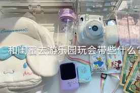 #翻包 和闺蜜去游乐园玩会带些什么？视频封面