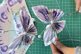 （钞）能力蝴蝶结花束教程：蝴蝶花束寓意幸福归来、对他的宠溺视频封面