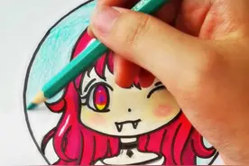 适合七岁以上及成人的Q版二次元动漫头像#画画 #二次元少女 #手绘视频封面