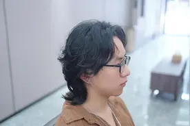 男生自然卷留长发小技巧 纯剪发#纯剪发 #自然卷发型