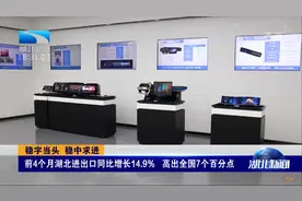 前4个月湖北进出口同比增长14.9% 高出全国7个百分点视频封面