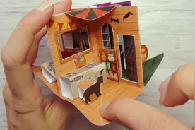 3D立体小屋/万圣节立体书小屋/纸娃娃屋~制作教程