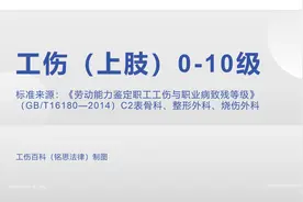 工伤鉴定（劳动能力鉴定）标准之单纯上肢0-10级标准 工伤鉴定视频封面