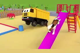 卡车变身成破碎机，拆掉旧的桥梁修建新桥 #儿童工程车动画片大全