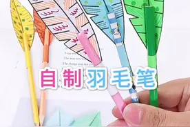 自制彩色羽毛笔❤️可好看了