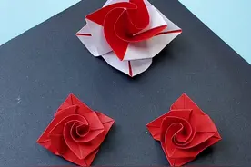 #荷氏 玫瑰花🌹教程来啦手残党一看就会，折给喜欢的她#折纸 #恋爱 #荷氏玫瑰蝴蝶折纸挑战 @抖音短视频