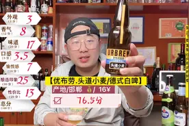 【优布劳-头道小麦/德式白啤】76.5分 #什么是精酿啤酒 #白啤视频封面