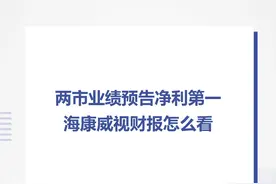 两市业绩预告净利第一，海康威视财报怎么看？视频封面