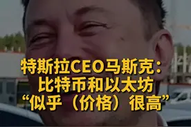 特斯拉CEO马斯克：比特币和以太坊“似乎（价格）很高”。视频封面