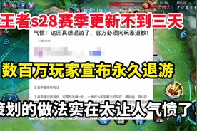 王者S28赛季更新不到三天，大量玩家被迫退游#王者 #游戏视频封面
