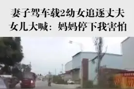 因家庭纠纷 妻子驾车载2幼女追逐丈夫  女儿大喊：妈妈停下我害怕#交通安全#家庭视频封面