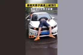 高速顶人行驶后续来了！车内女子系趴引擎盖男子前妻，涉事三人均被刑拘😥视频封面