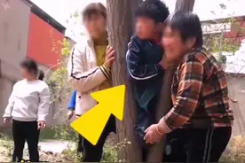 #这操作给几分 熊孩子贪玩爬树被卡#救援现场 @河南消防视频封面
