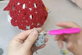 遮白发帽，落空花帽，雪花帽教程二