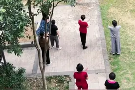 大妈清晨广场舞扰民，劝说无效被楼上居民泼水，大妈扔石头反击……这事你怎么看？#社会百态 #这操作都看傻了 #曝光不文明视频封面