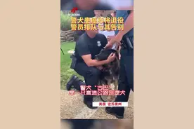 巡逻犬因患癌症即将退役，最后一次执勤前与警队告别...视频封面