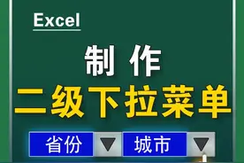 制作二级下拉菜单，excel必备技巧，你学会了吗？#办公技巧 #excel技巧 #excel #干货 视频封面