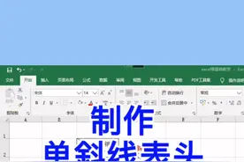 文员必学，斜线表头的制作！#办公技巧 #excel #文员 #excel技巧视频封面