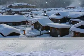 #态背景视频素材#最美雪乡 #广场舞舞台背景视频封面