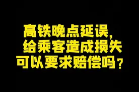 高铁延误晚点到达目的地，给乘客造成损失，要不要赔偿？#高铁 #违约 #运输合同纠纷 #列车晚点 #飞机晚点 @樊家💋叁小姐（拒私聊）视频封面