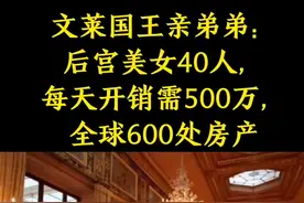 文莱国王亲弟弟：后宫美女40人，每天开销需500万，全球600处房产#文莱国 #后宫佳丽三千@抖音短视频视频封面