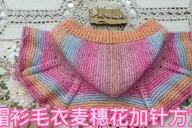 帽衫毛衣麦穗花加针方法。 #手工编织视频封面