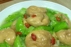 夏天的味道！丝瓜烧油面筋，清甜爽滑#家常菜 #跟着抖音学做菜视频封面