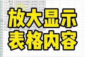 放大显示表格内容～#excel #excel技巧 #office办公技巧视频封面