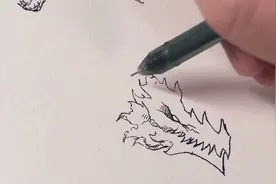 这个速度画画你们有耐心看完吗？
#绘画教程 #火柴人 #龙