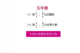 分数转化为整数或带分数，陆续更新到九年级#小学数学
