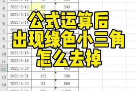 公式运算后出现绿色小三角怎么去掉#exce技巧 #office #office办公技巧视频封面