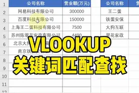 VLOOKUP函数关键词匹配查找～#excel #excel技巧 #excel教学 #office办公技巧