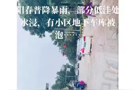 阳春普降暴雨，部分低洼处水浸