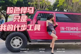 不装了，城中名媛之广州粉色悍马里的公路微醺派对🎉视频封面