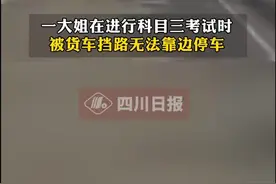 重庆大姐太拼！科三被货车挡苦等四小时…视频封面