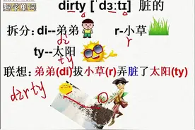 趣学单词dirty脏的#速记单词轻松记 #每日英语 #学英语视频封面