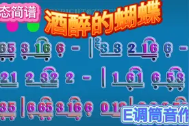 酒醉的蝴蝶｜E调筒音作2#笛子#简谱#伴奏