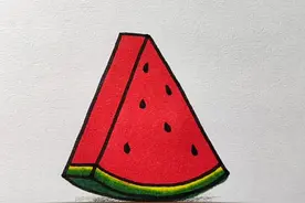用字母V画西瓜，给炎热的夏季清凉一下吧#简笔画 #一起学画画 视频封面