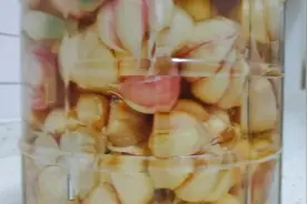 糖蒜这样腌，半年都不坏，必须用盐水泡6个小时，没有了辣味视频封面